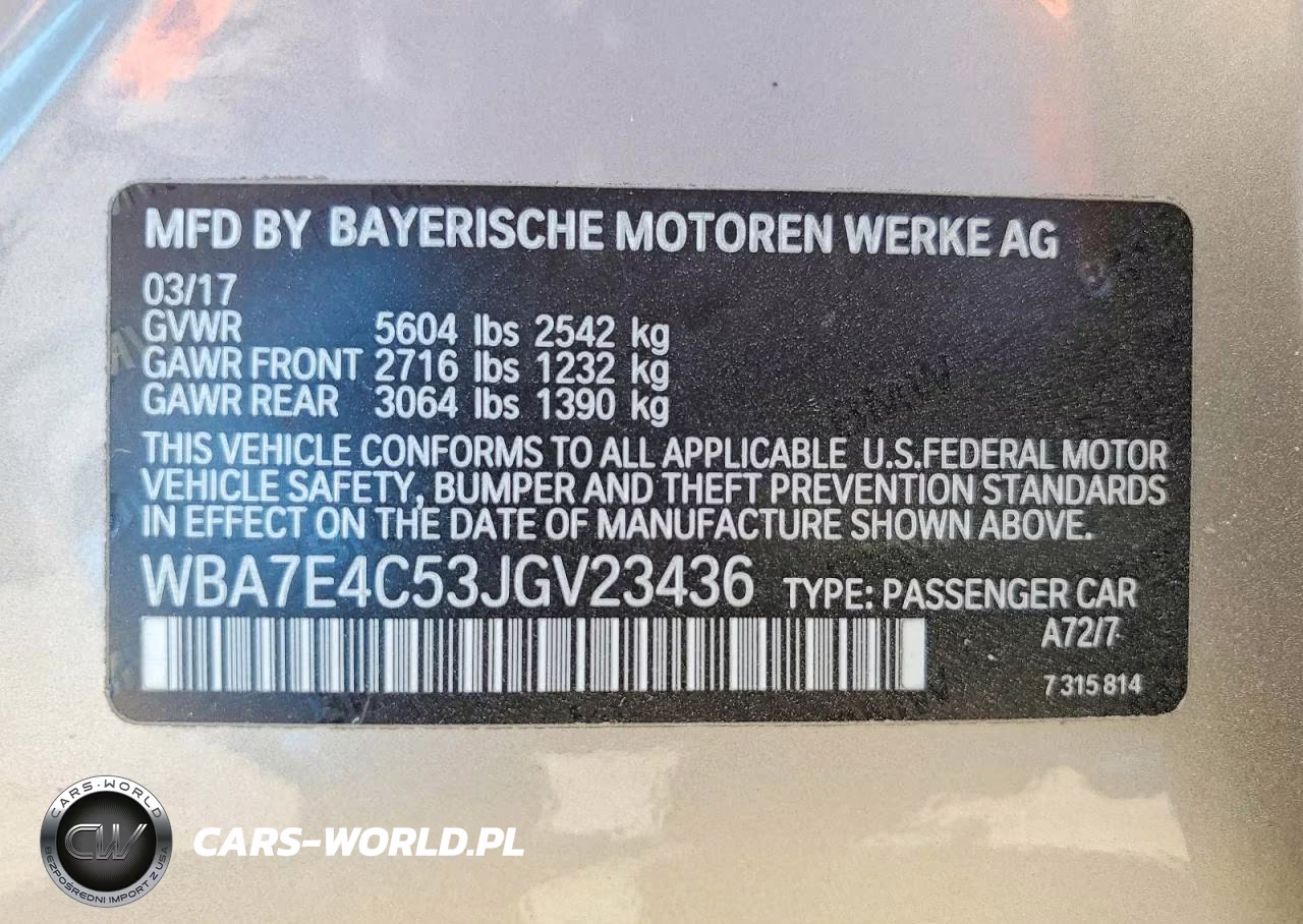 2018 BMW 740 Xi VIN:WBA7E4C53JGV23436 - 12