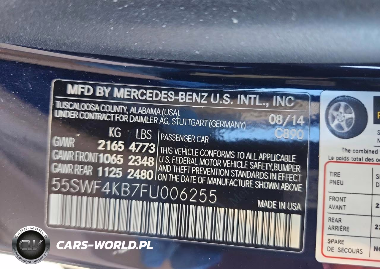 2015 Mercedes-Benz C 300 4Matic VIN:55SWF4KB7FU006255 - 12
