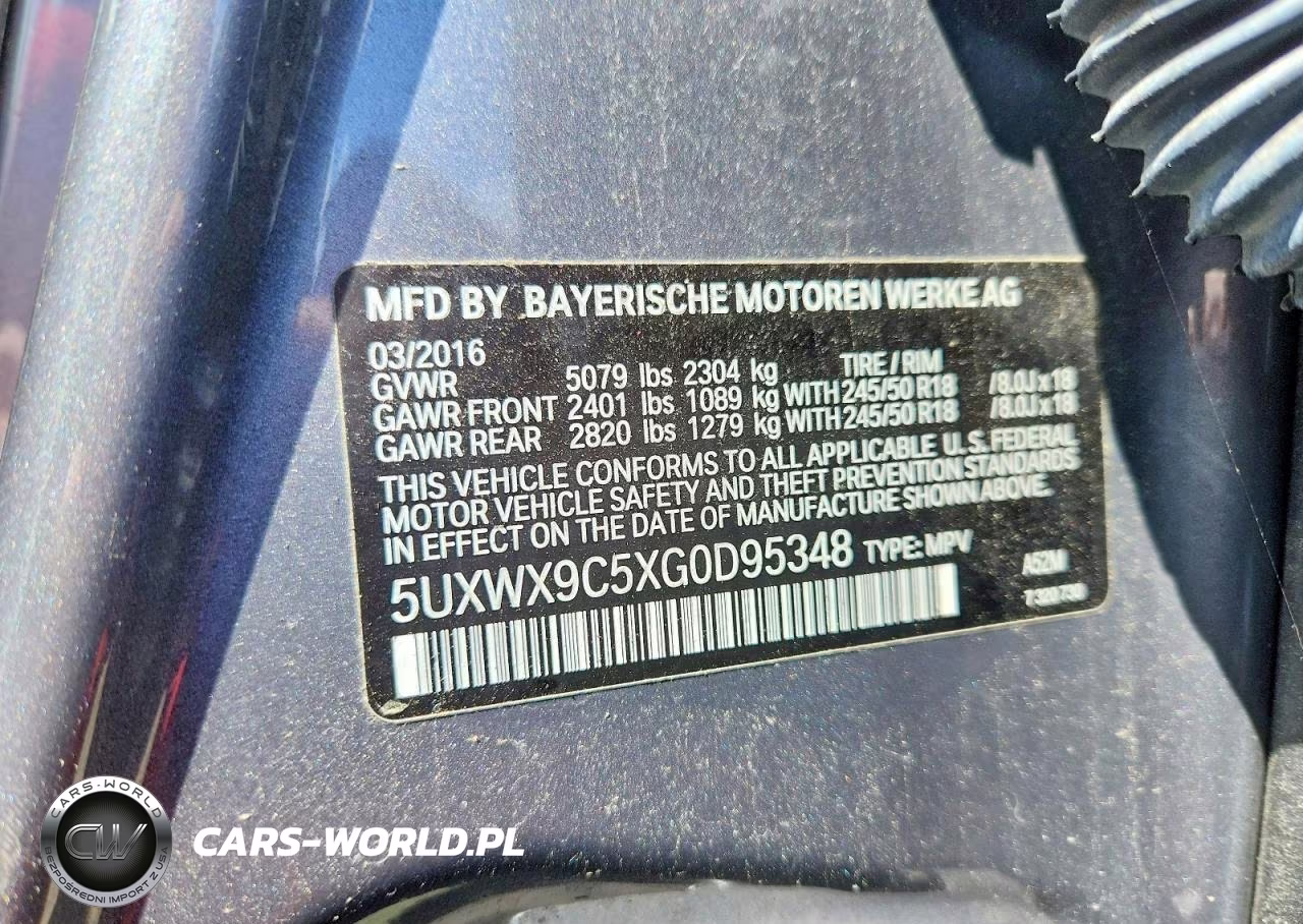 2016 BMW X3 xDrive28I VIN:5UXWX9C5XG0D95348 - 14