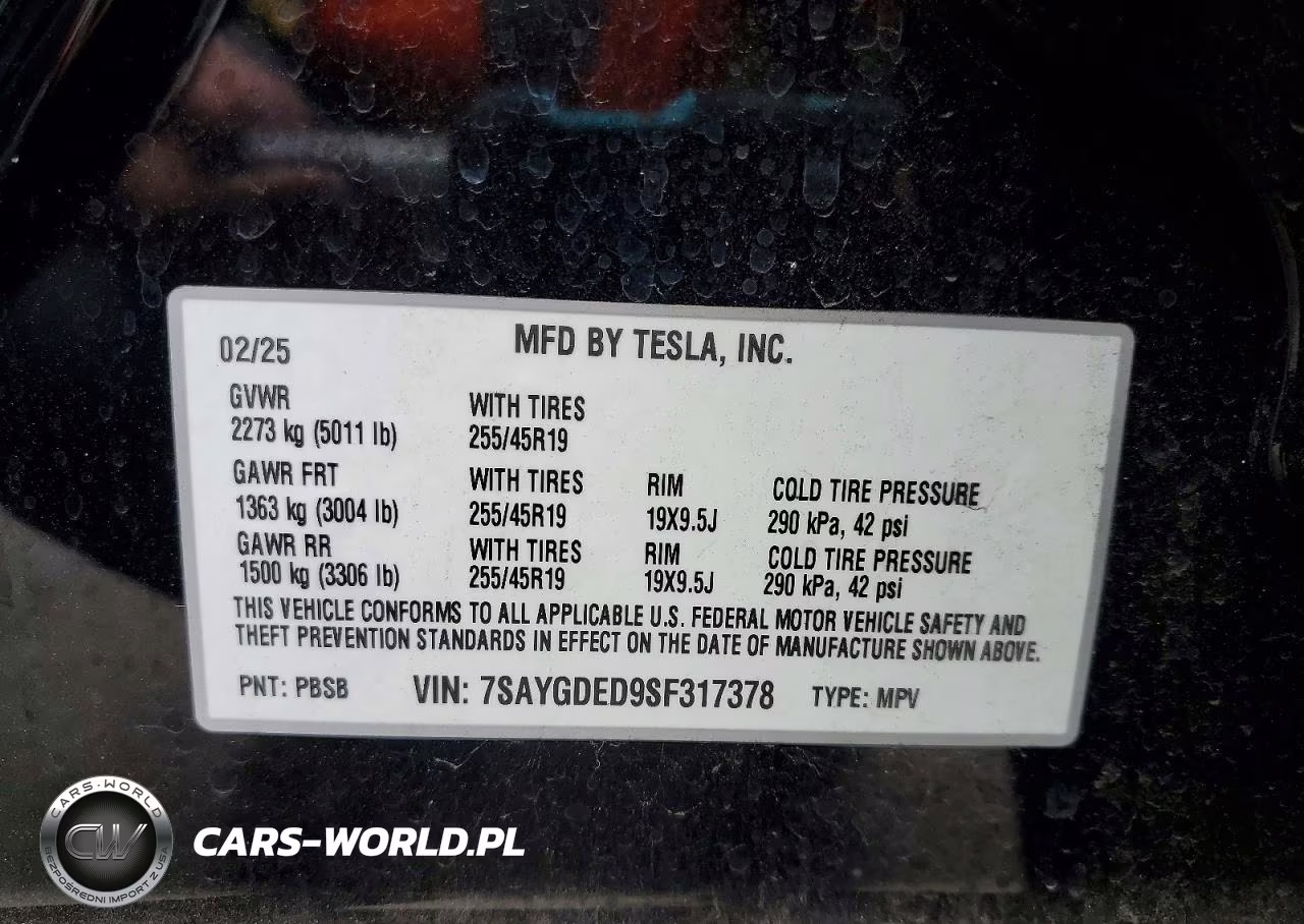2025 Tesla Model Y VIN:7SAYGDED9SF317378 - 13
