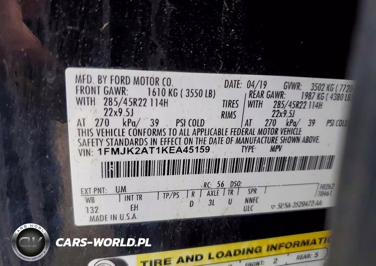 2019 Ford Expedition Max Limited VIN:1FMJK2AT1KEA45159 - 13