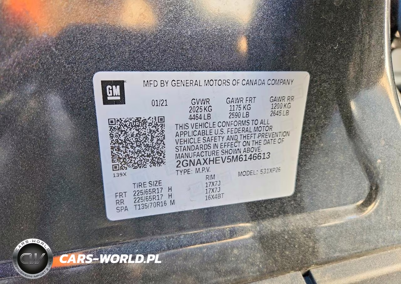 2021 Chevrolet Equinox Ls VIN:2GNAXHEV5M6146613 - 13