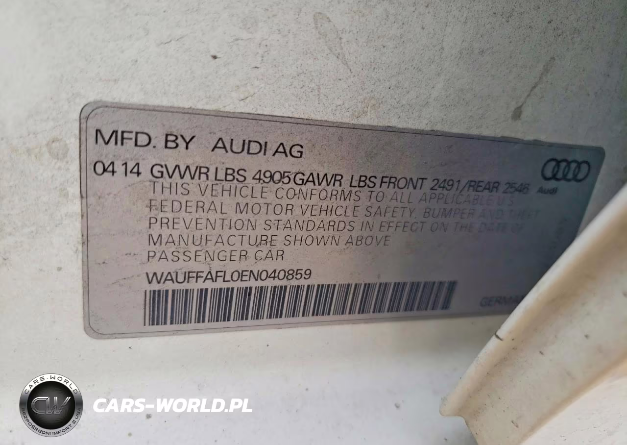 2014 Audi A4 Premium Plus VIN:WAUFFAFL0EN040859 - 12