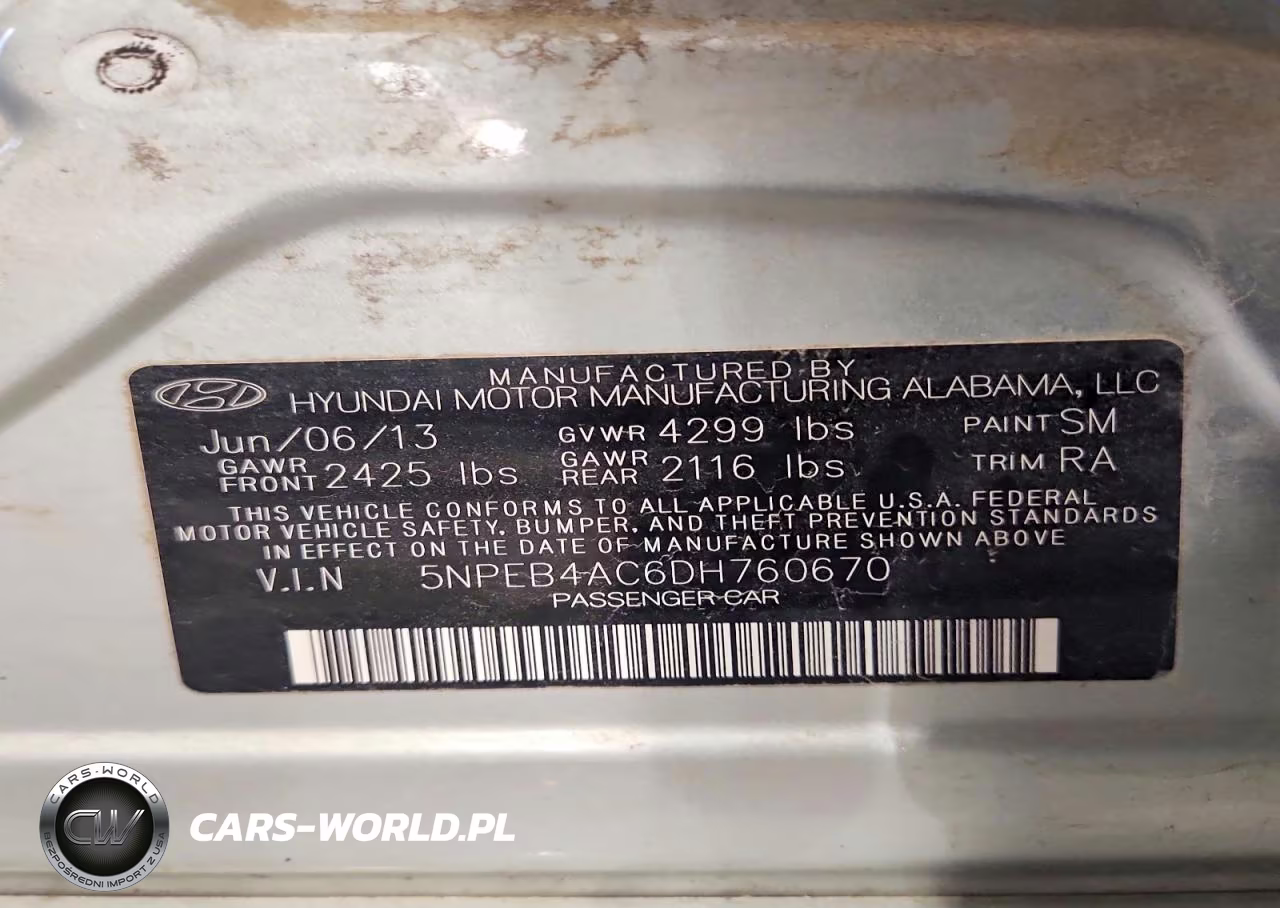 2013 Hyundai Sonata VIN:5NPEB4AC6DH760670 - 12