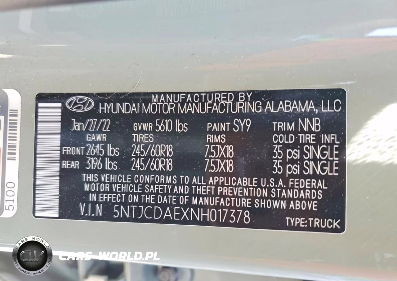 2022 Hyundai Santa Cruz Sel VIN:5NTJCDAEXNH017378 - 13
