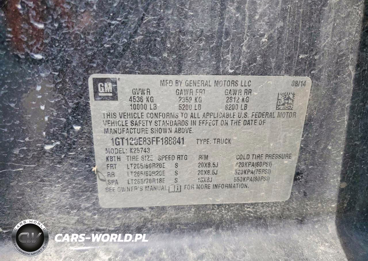 2015 GMC Sierra K2500 Denali VIN:1GT120E83FF188841 - 12