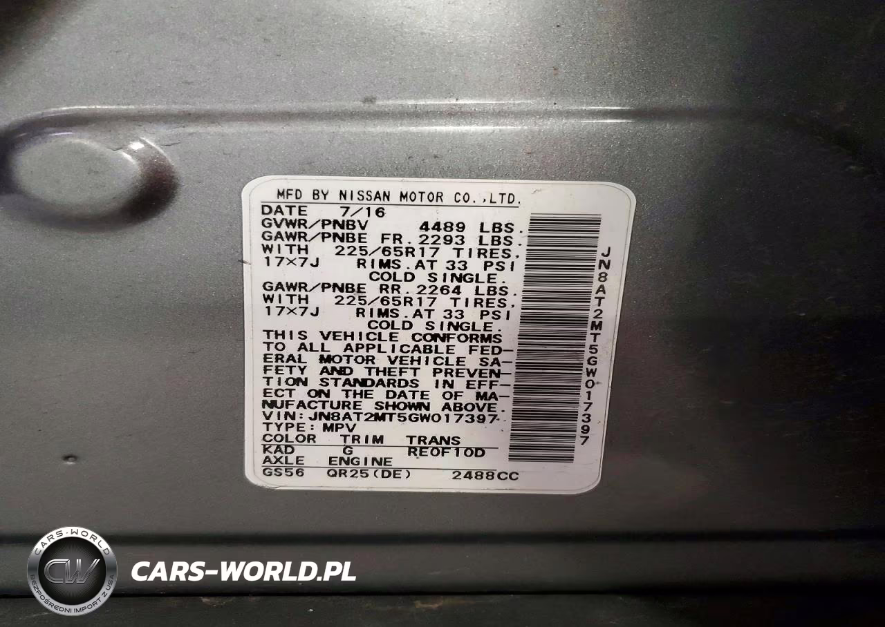 2016 Nissan Rogue S VIN:JN8AT2MT5GW017397 - 14