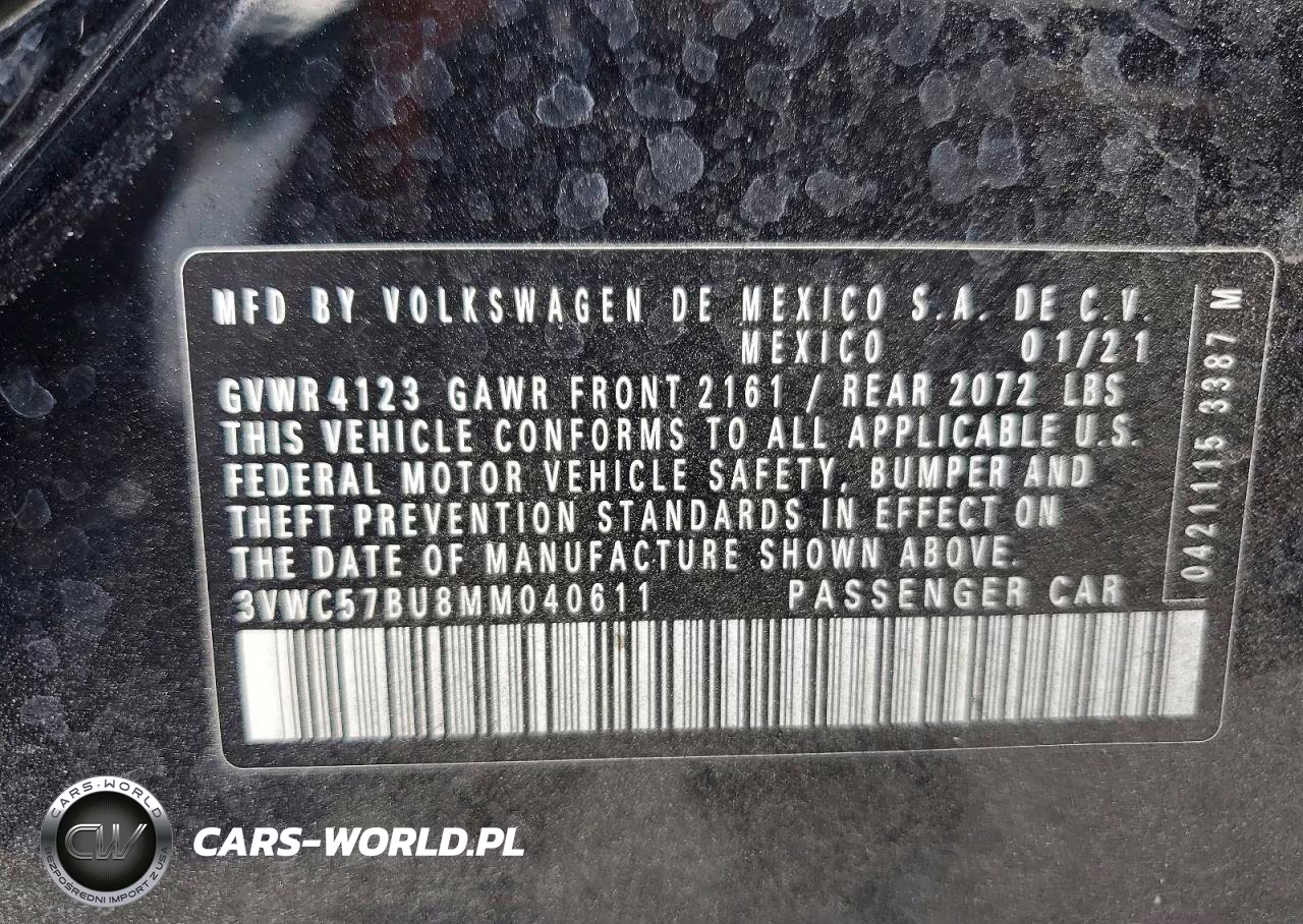 2021 Volkswagen Jetta S VIN:3VWC57BU8MM040611 - 12