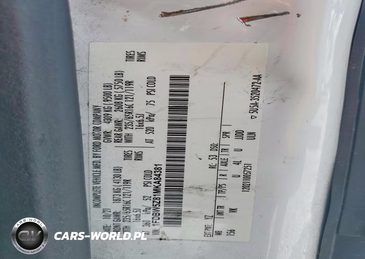 2021 Ford Transit T-350 VIN:1FDBW5Z81MKA84381 - 12