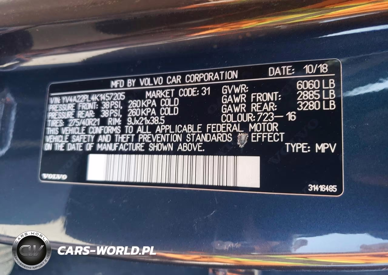 2019 Volvo Xc90 T6 Inscription VIN:YV4A22PL4K1457205 - 12