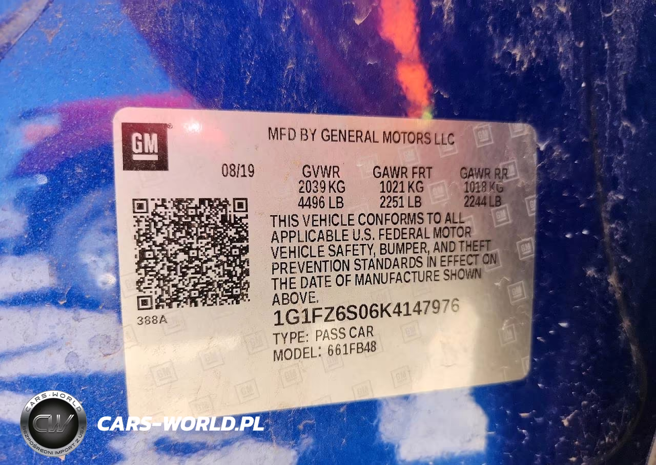 2019 Chevrolet Bolt Ev Premier VIN:1G1FZ6S06K4147976 - 12