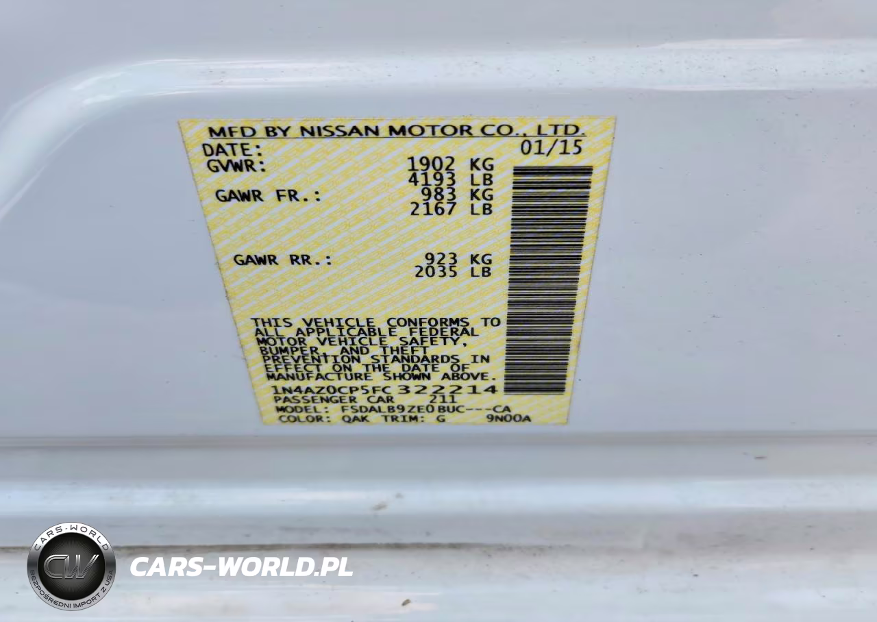 2015 Nissan Leaf S VIN:1N4AZ0CP5FC322214 - 12