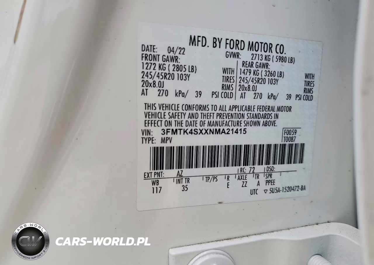 2022 Ford Mustang Mach-E Gt VIN:3FMTK4SXXNMA21415 - 13