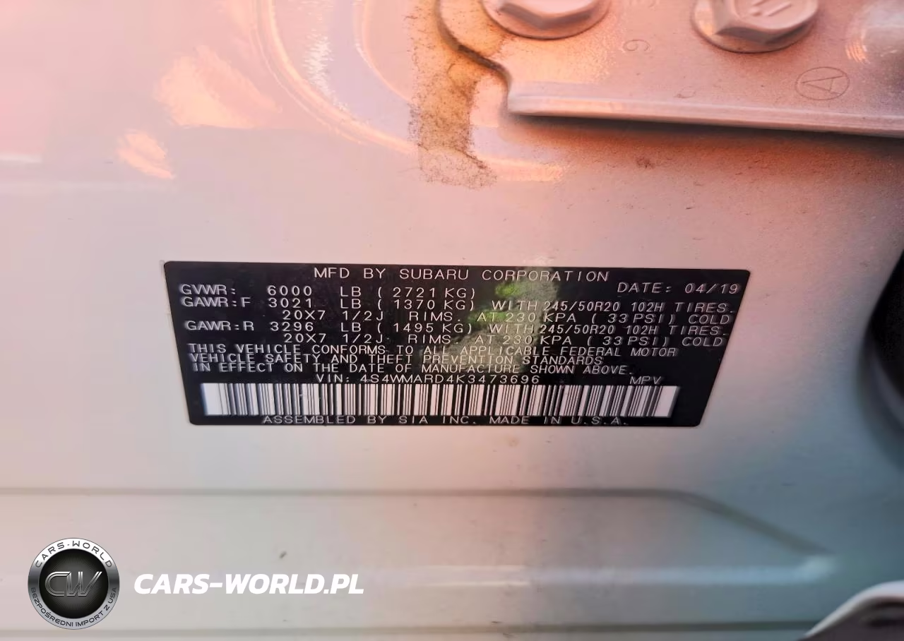 2019 Subaru Ascent Touring VIN:4S4WMARD4K3473696 - 14