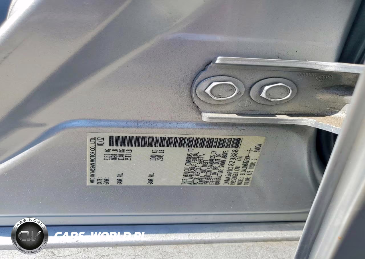 2012 Nissan Maxima 3.5 S VIN:1N4AA5AP3CC829888 - 12