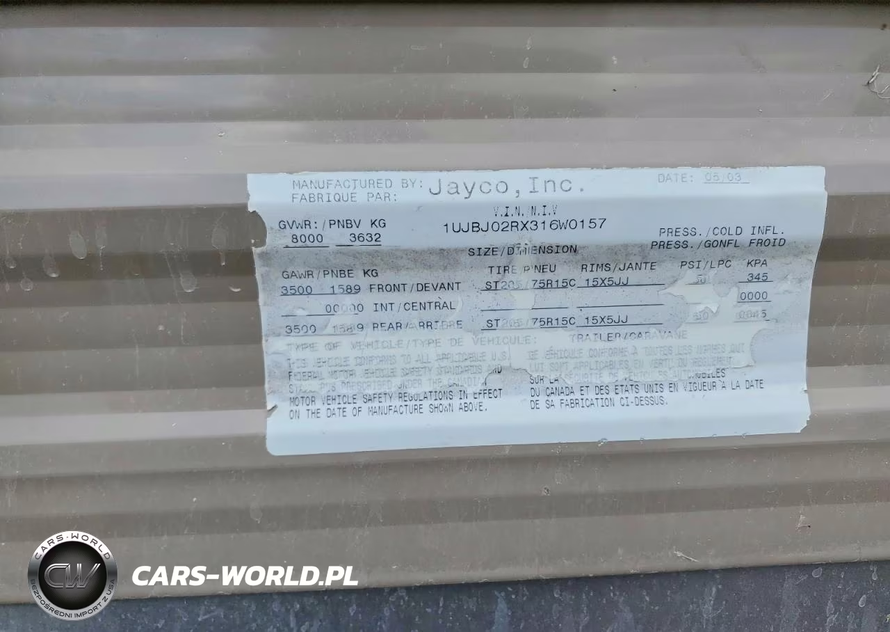 2003 Jayco Qwest Camper VIN:1UJBJ02RX316W0157 - 10