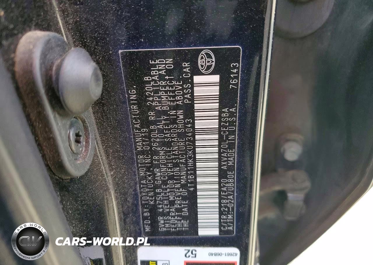 2019 Toyota Camry Se VIN:4T1B11HK3KU734043 - 12