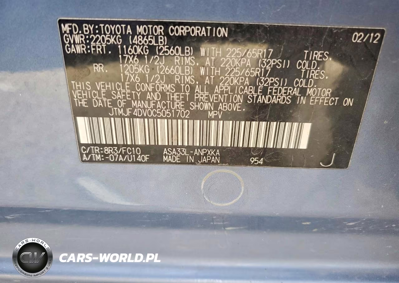 2012 Toyota Rav4 VIN:JTMJF4DV0C5051702 - 14