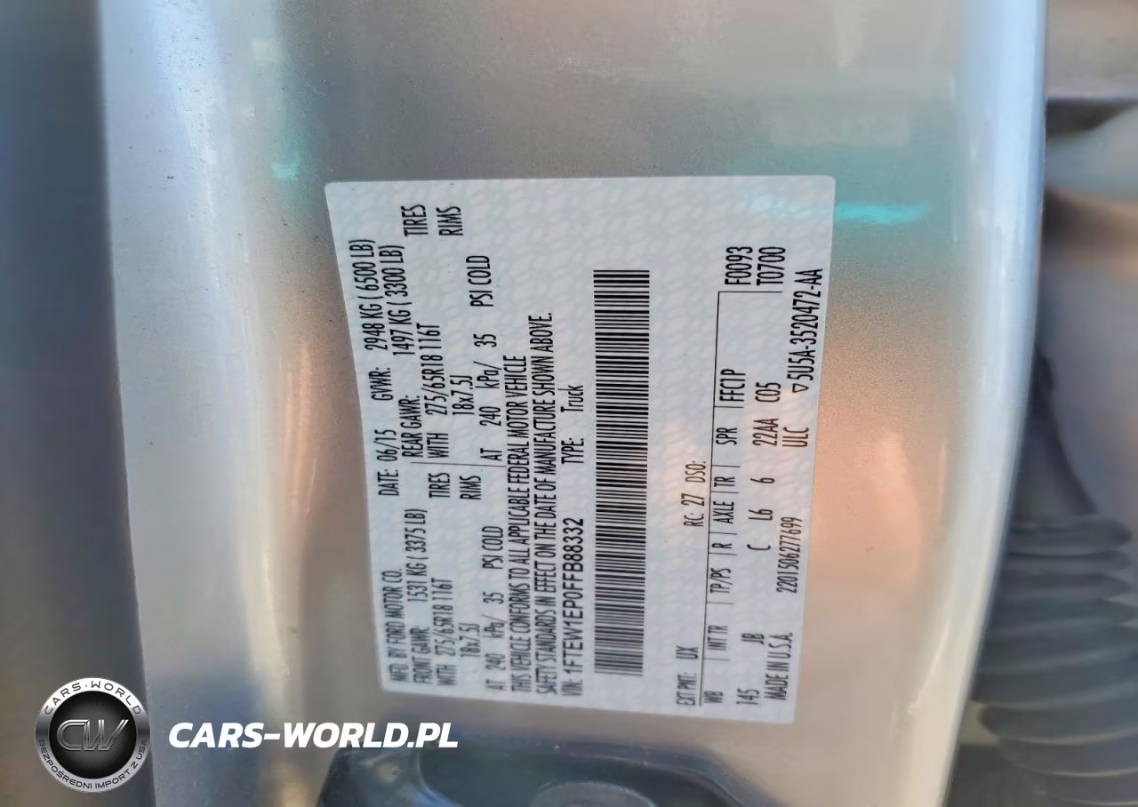 2015 Ford F150 Supercrew VIN:1FTEW1EP0FFB88332 - 12
