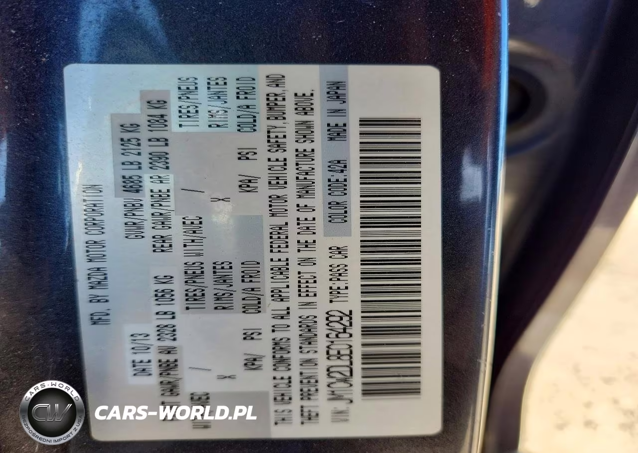 2014 Mazda 5 Grand Touring VIN:JM1CW2DL8E0164292 - 13