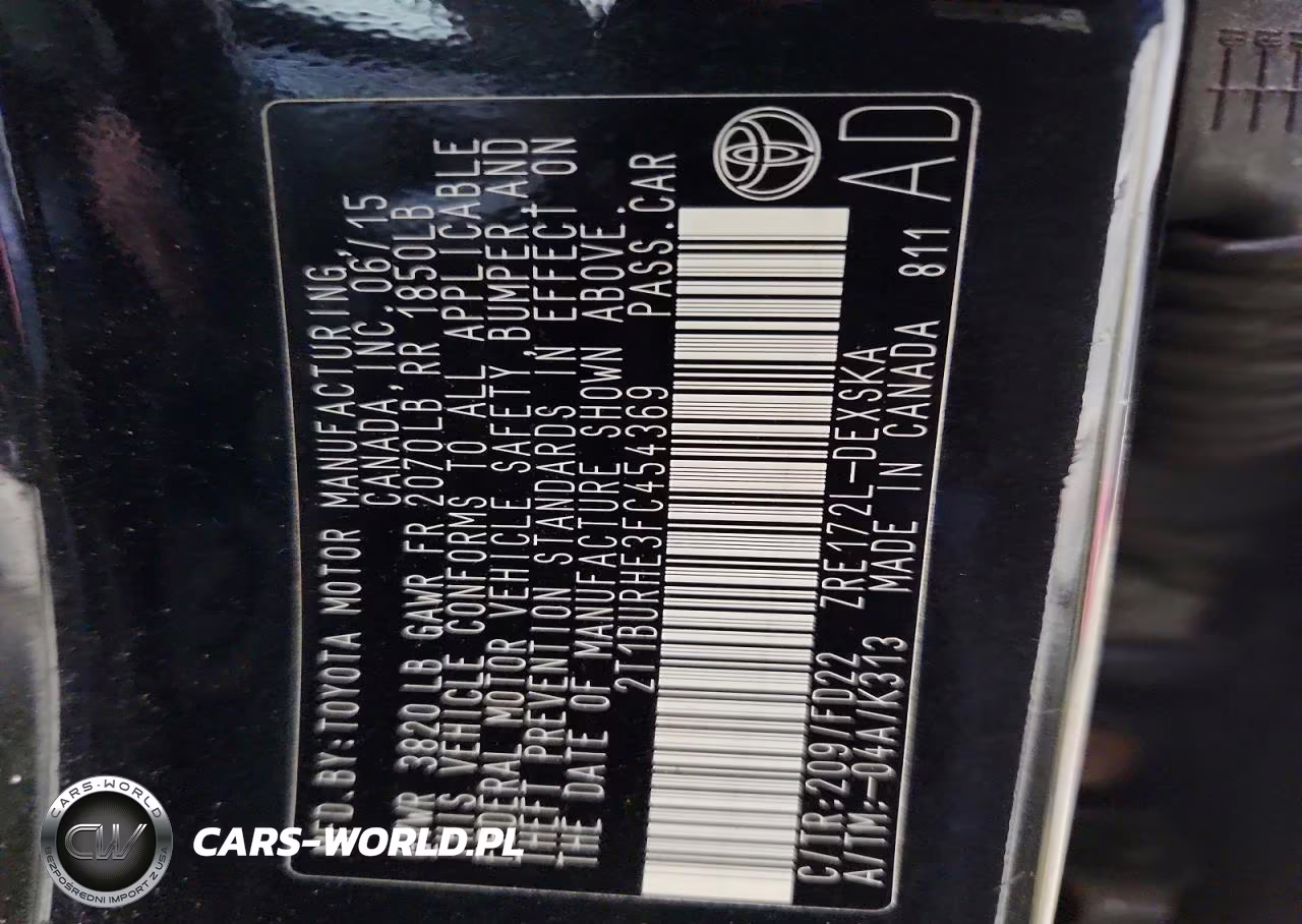 2015 Toyota Corolla S Plus VIN:2T1BURHE3FC454369 - 12