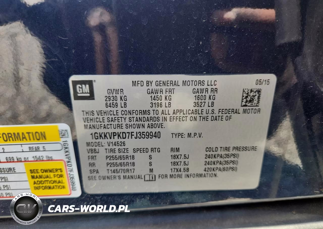 2015 GMC Acadia Sle VIN:1GKKVPKD7FJ359940 - 13