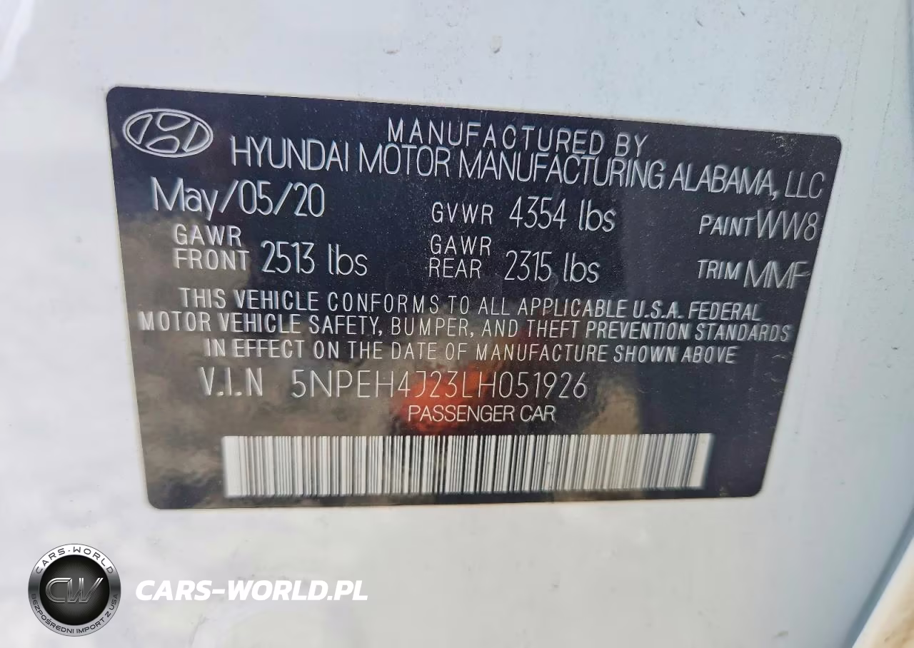2020 Hyundai Sonata Limited VIN:5NPEH4J23LH051926 - 12