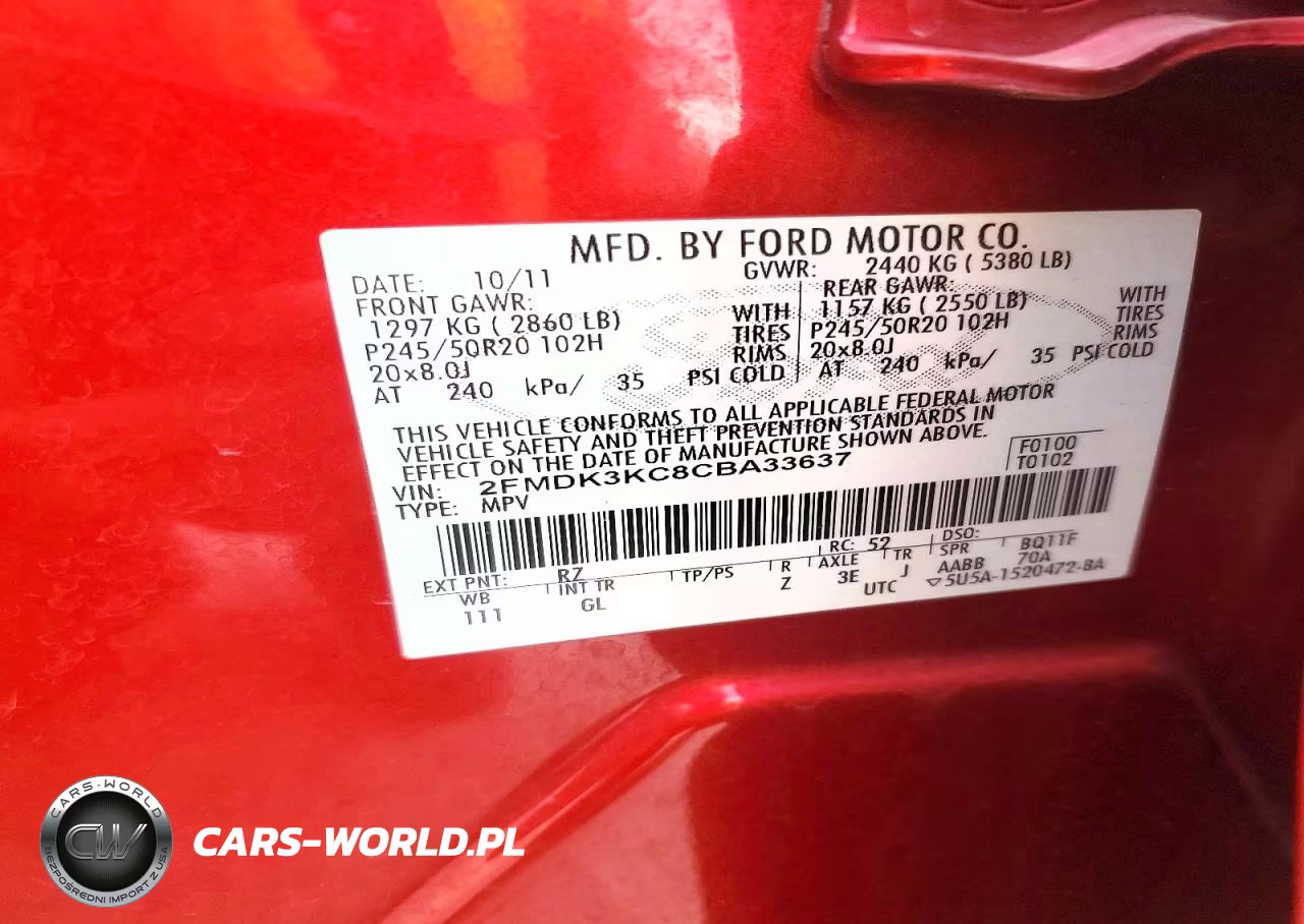 2012 Ford Edge Limited VIN:2FMDK3KC8CBA33637 - 13