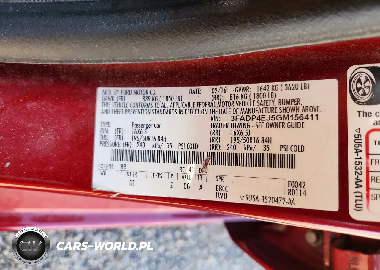 2016 Ford Fiesta Se VIN:3FADP4EJ5GM156411 - 12