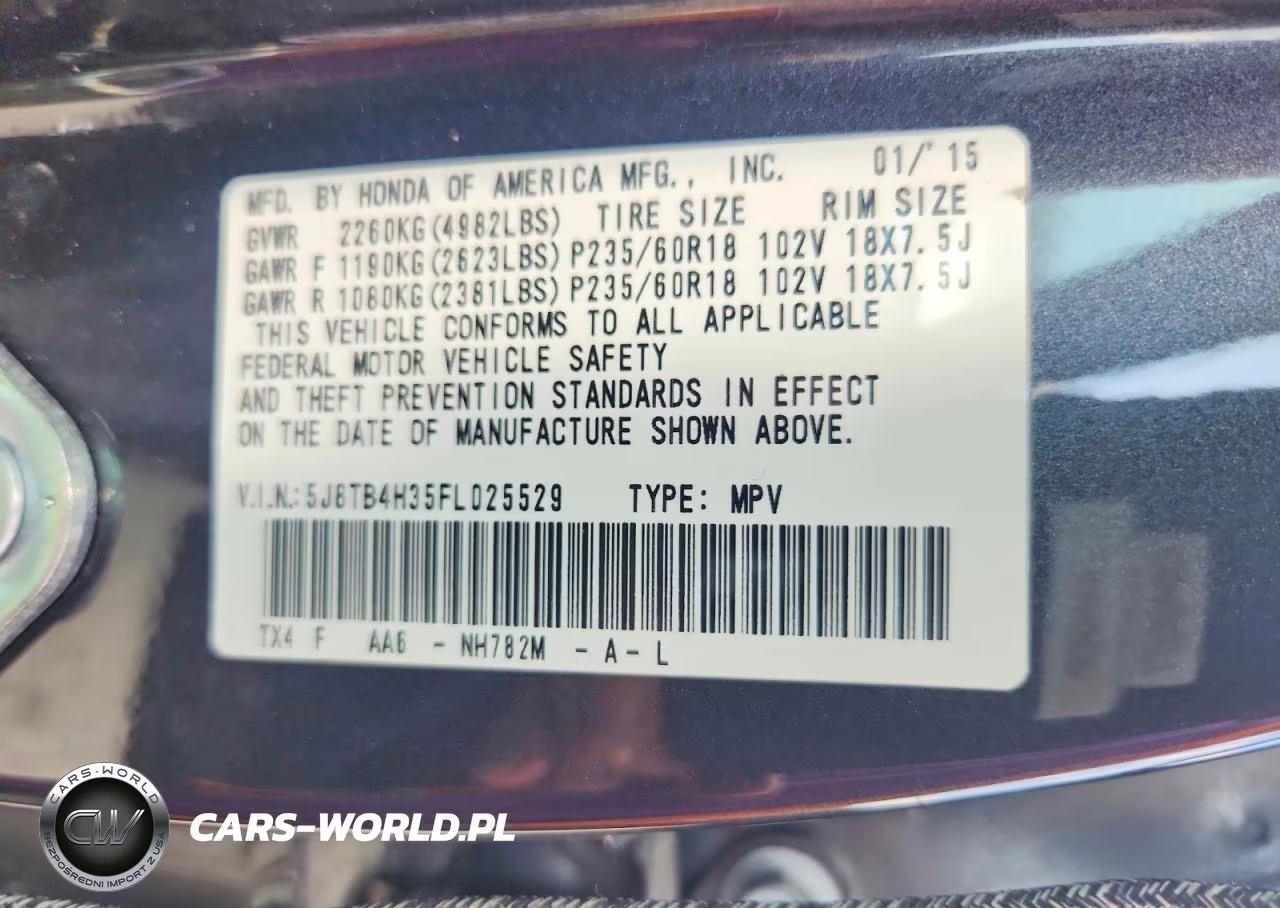 2015 Acura Rdx VIN:5J8TB4H35FL025529 - 13