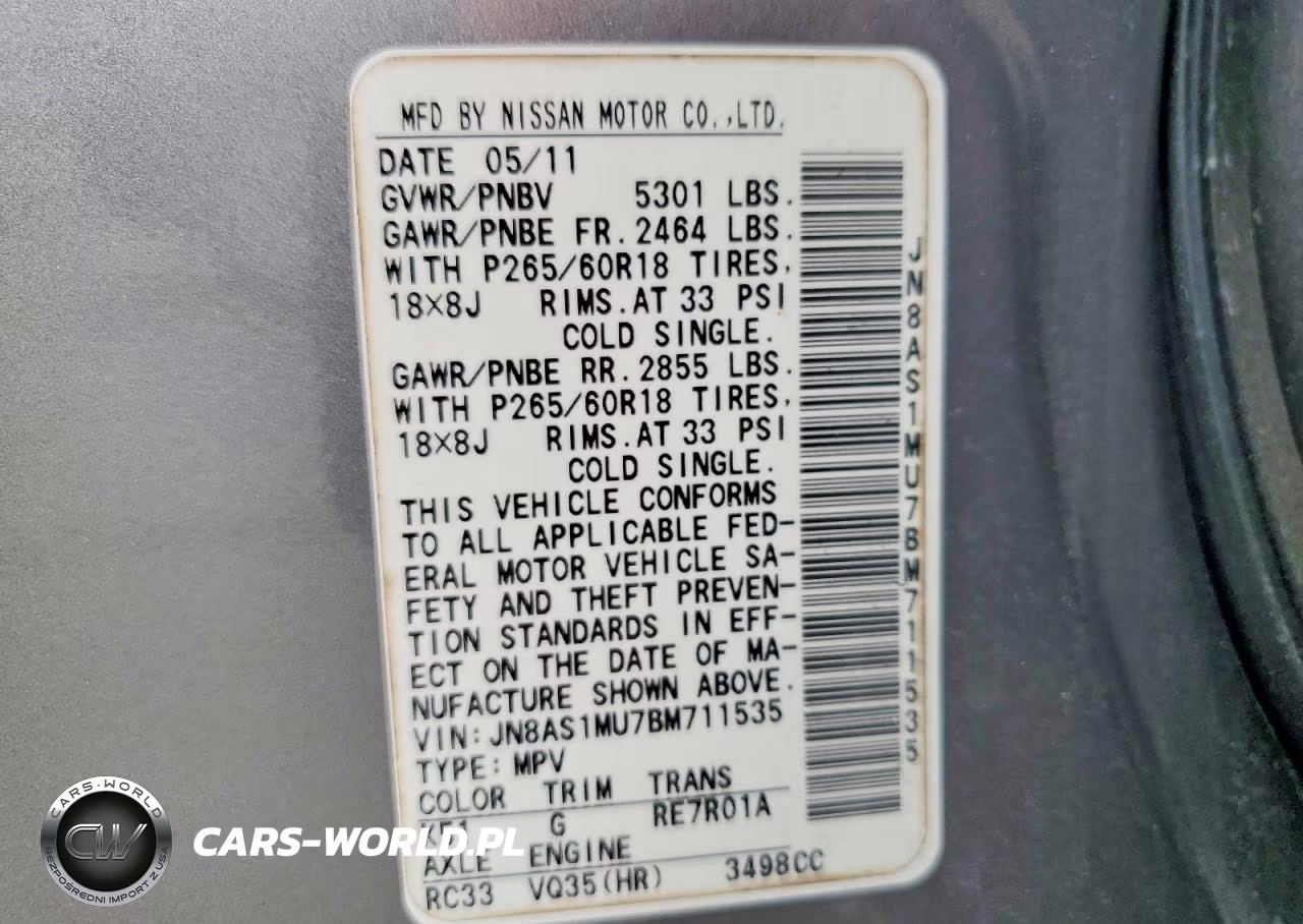 2011 Infiniti Fx35 Base VIN:JN8AS1MU7BM711535 - 13