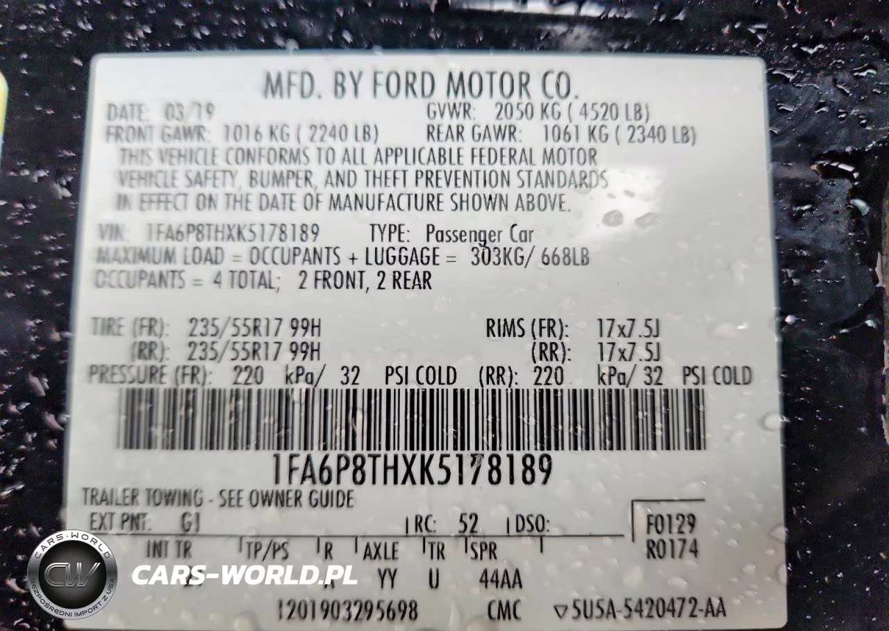 2019 Ford Mustang VIN:1FA6P8THXK5178189 - 13