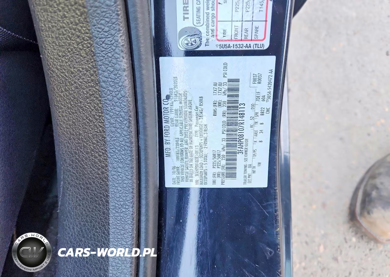 2007 Ford Fusion Sel VIN:3FAHP08107R148113 - 13