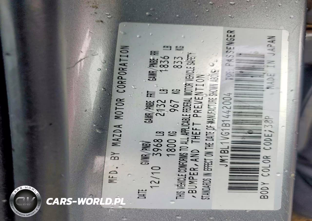 2011 Mazda 3 I VIN:JM1BL1VG1B1442004 - 12