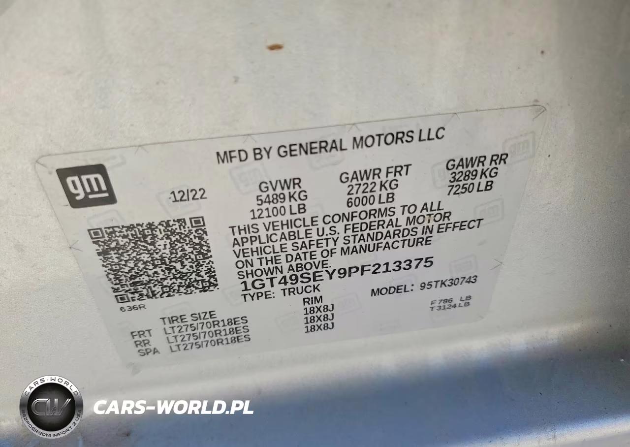 2023 GMC Sierra K3500 VIN:1GT49SEY9PF213375 - 12