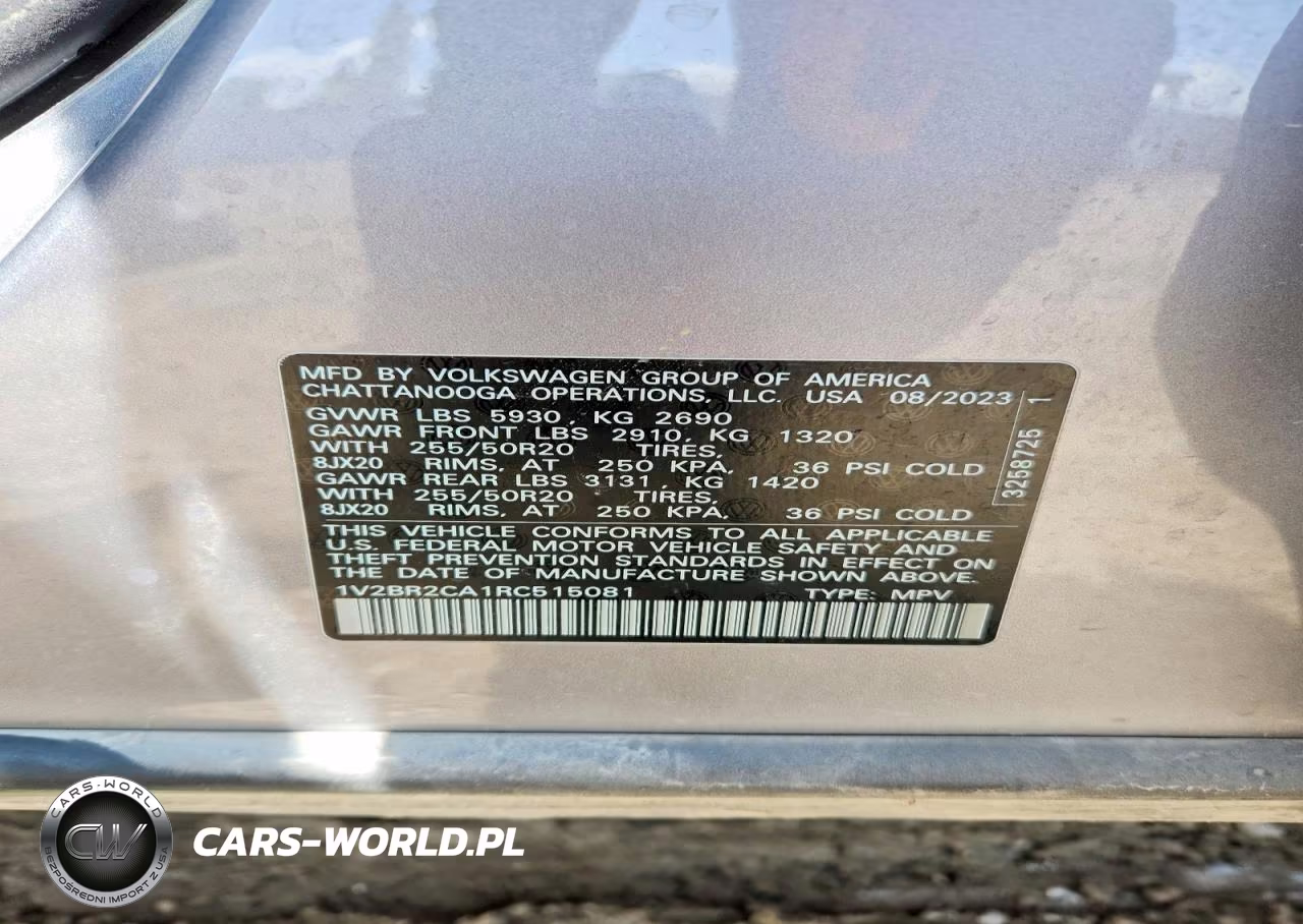 2024 Volkswagen Atlas Sel VIN:1V2BR2CA1RC515081 - 12