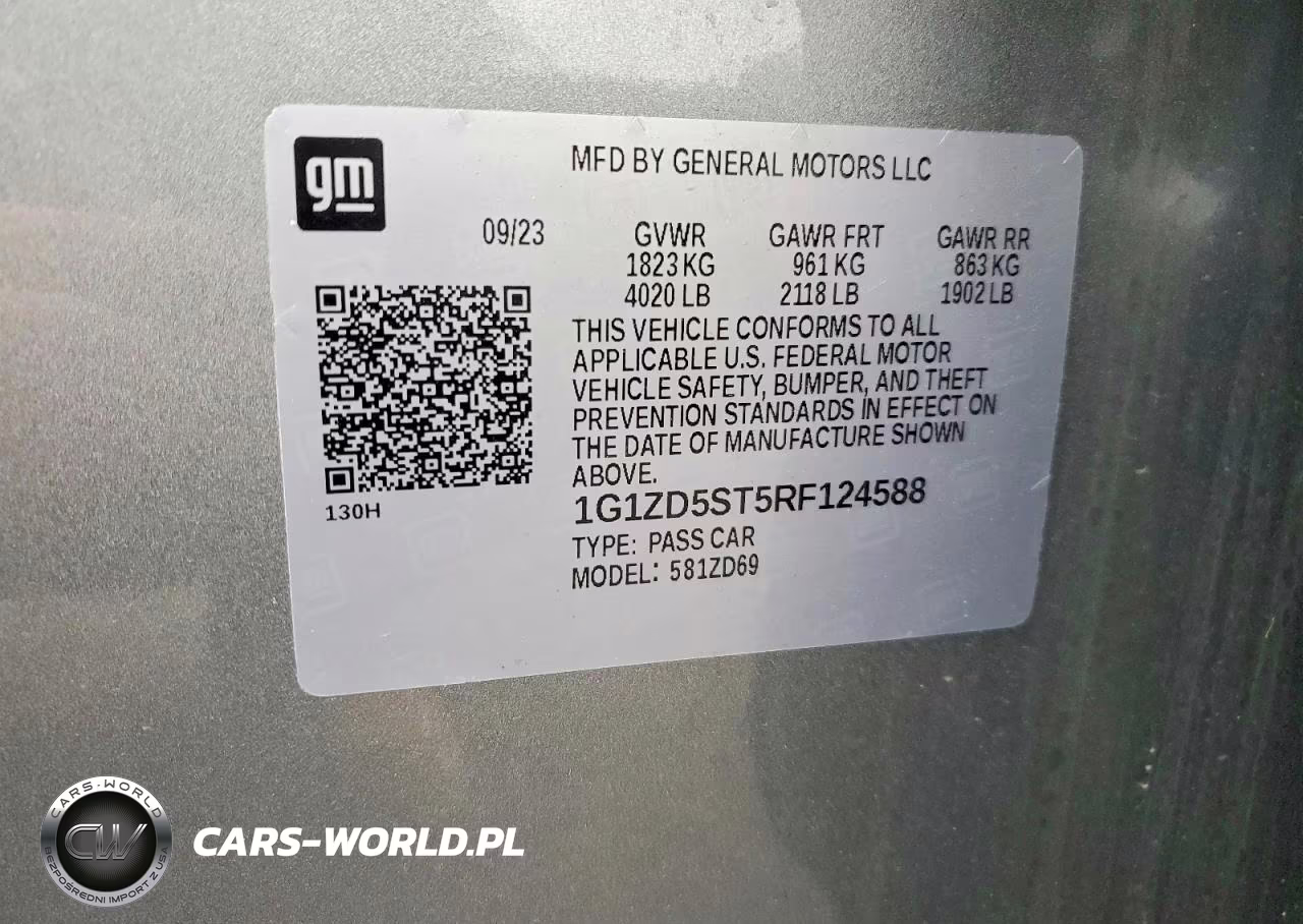 2024 Chevrolet Malibu Lt VIN:1G1ZD5ST5RF124588 - 12
