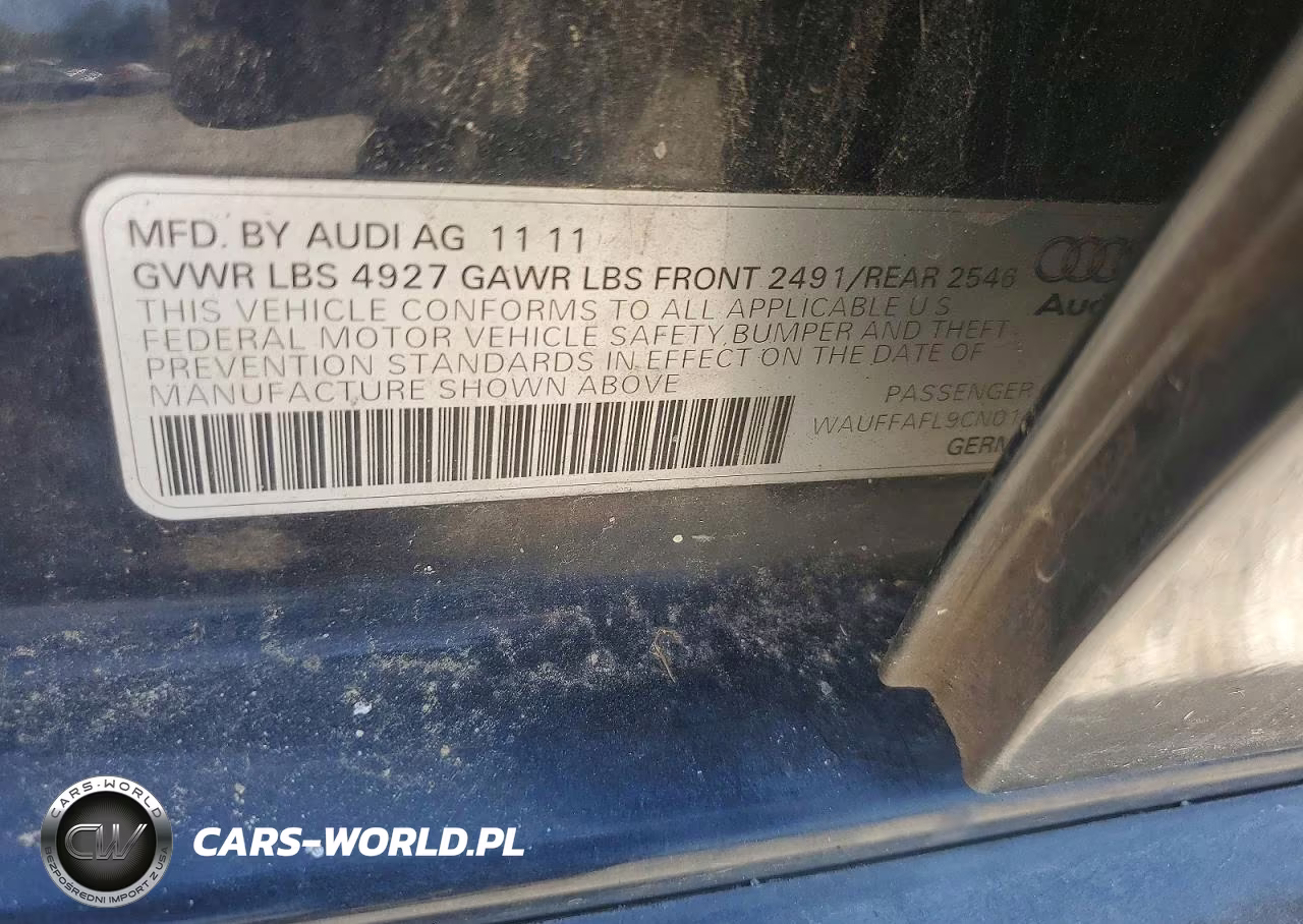 2012 Audi A4 Premium Plus VIN:WAUFFAFL9CN014113 - 12