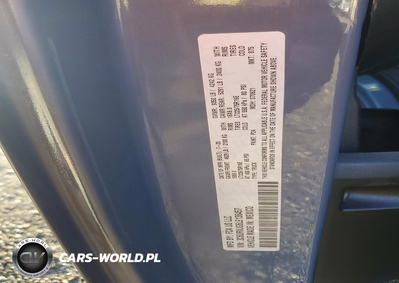 2020 Ram Promaster 3500 3500 High VIN:3C6URVJG6LE136457 - 13
