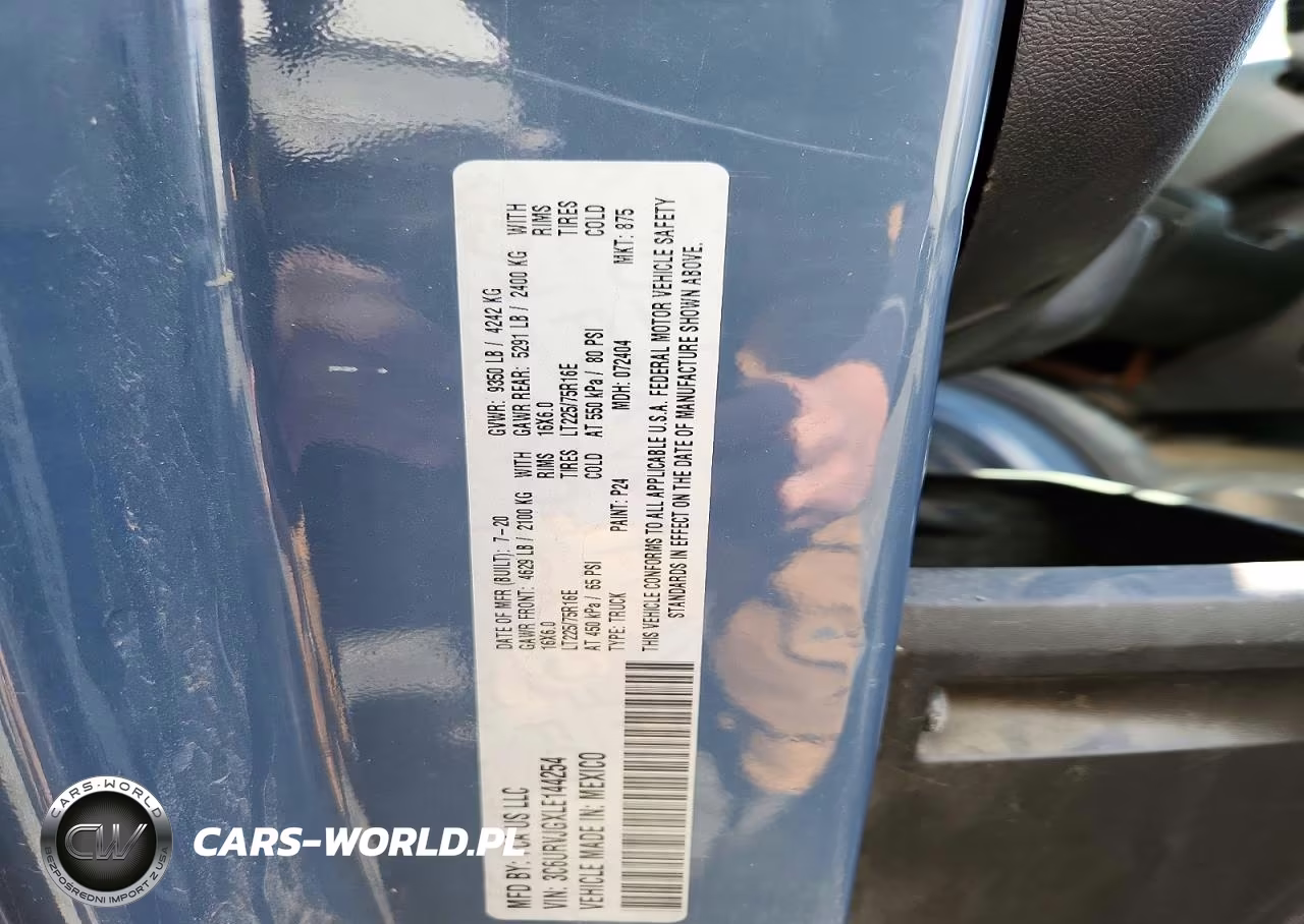 2020 Ram Promaster 3500 Delivery Van VIN:3C6URVJGXLE144254 - 13