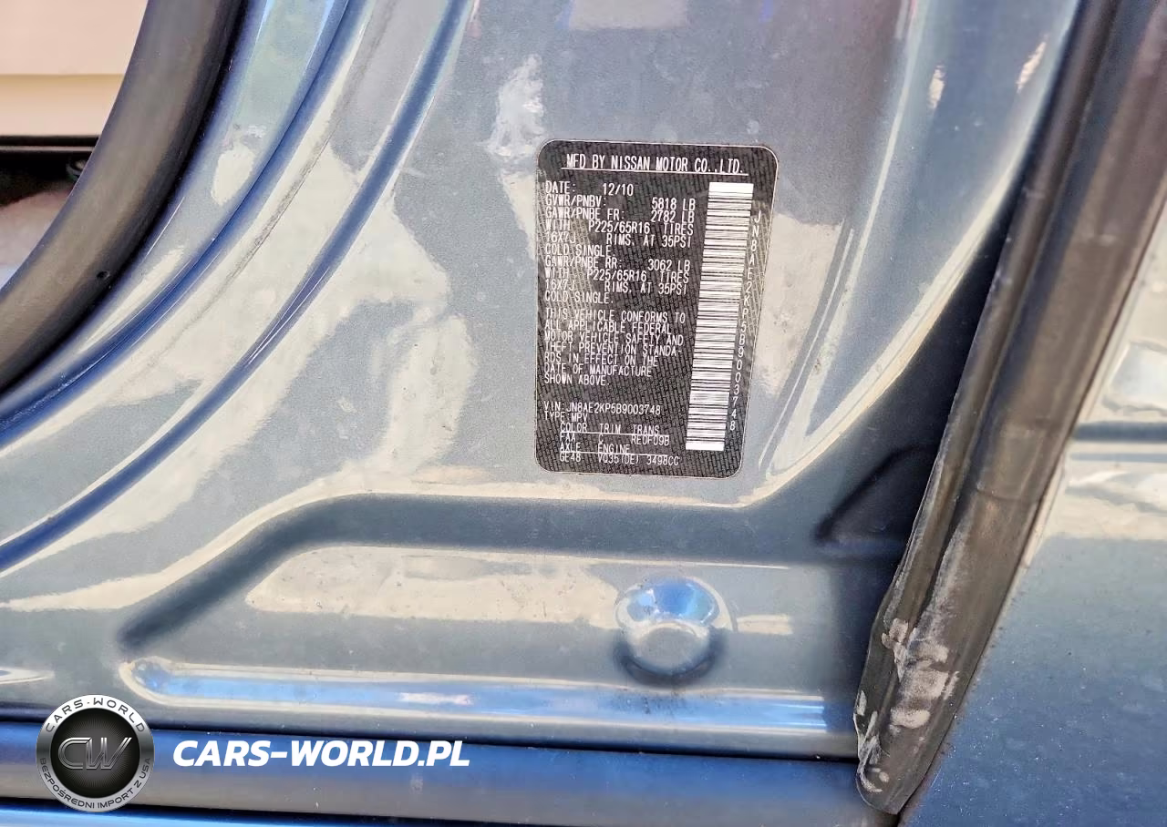 2011 Nissan Quest 3.5 S VIN:JN8AE2KP5B9003748 - 13