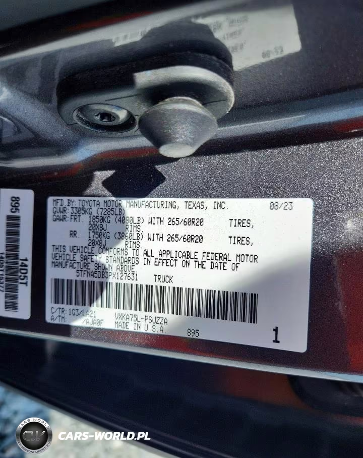 2023 Toyota Tundra Platinum VIN:5TFNA5DB3PX127631 - 12