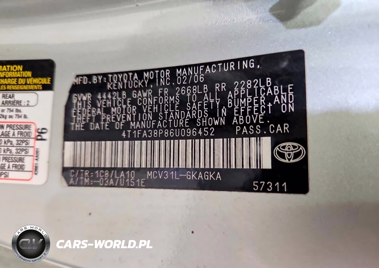 2006 Toyota Camry Solara Sle V6 VIN:4T1FA38P86U096452 - 12