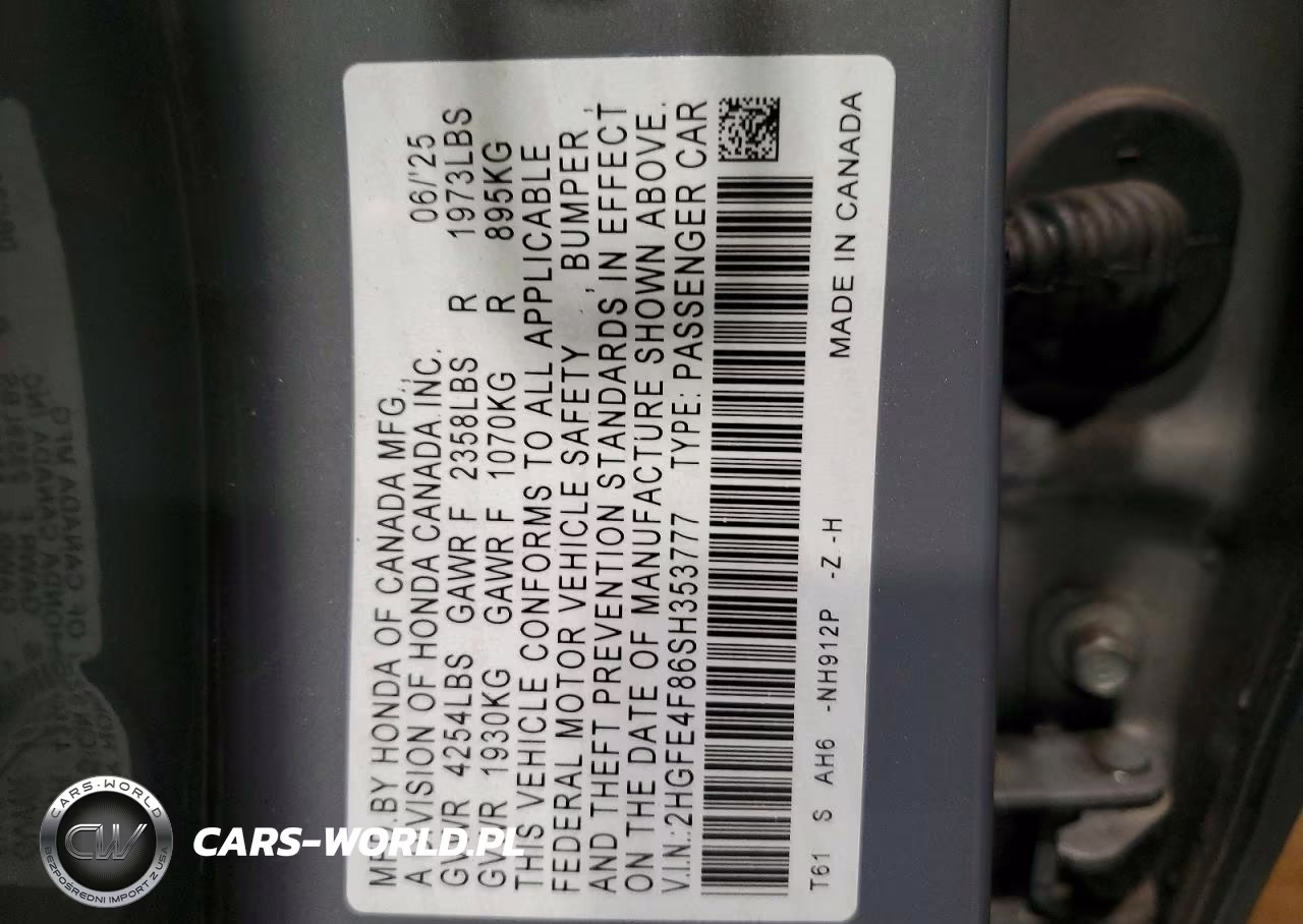 2025 Honda Civic Sport VIN:2HGFE4F86SH353777 - 13
