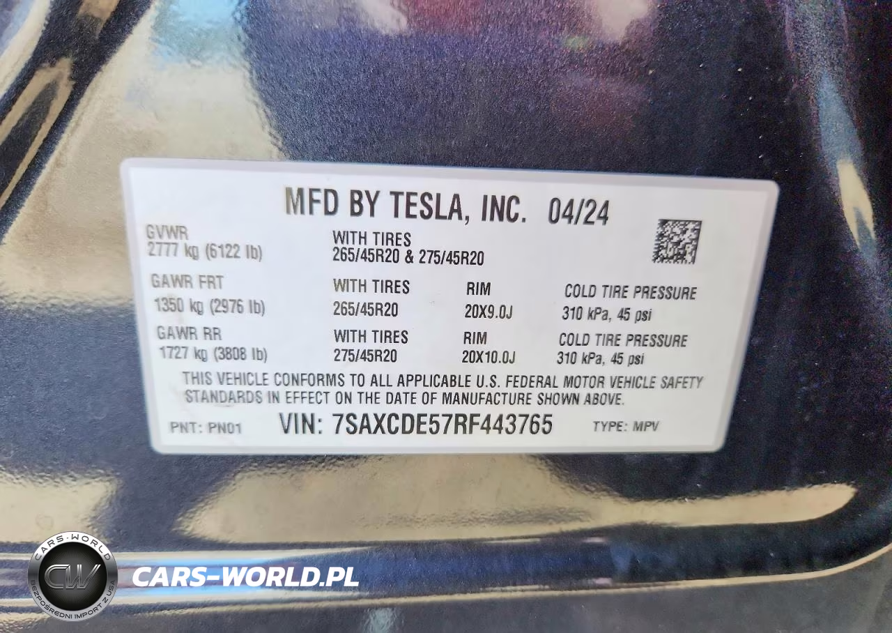 2024 Tesla Model X VIN:7SAXCDE57RF443765 - 13