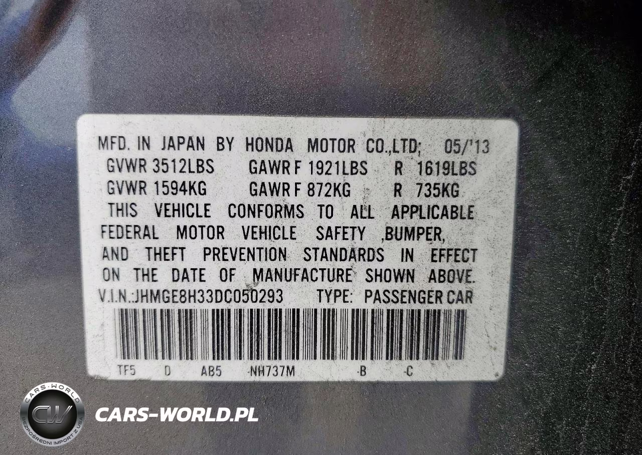 2013 Honda Fit VIN:JHMGE8H33DC050293 - 12
