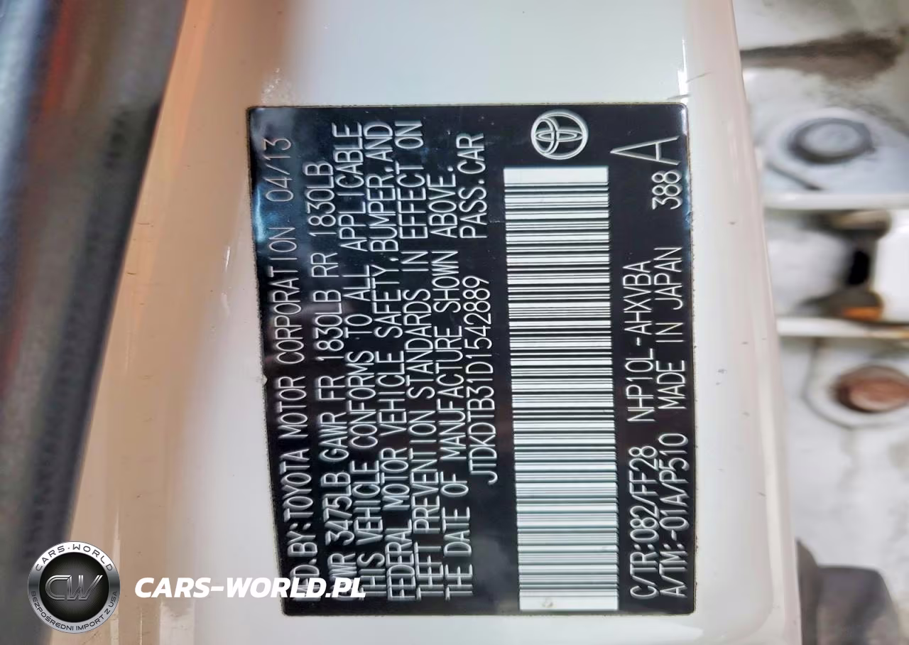 2013 Toyota Prius C Two VIN:JTDKDTB31D1542889 - 12