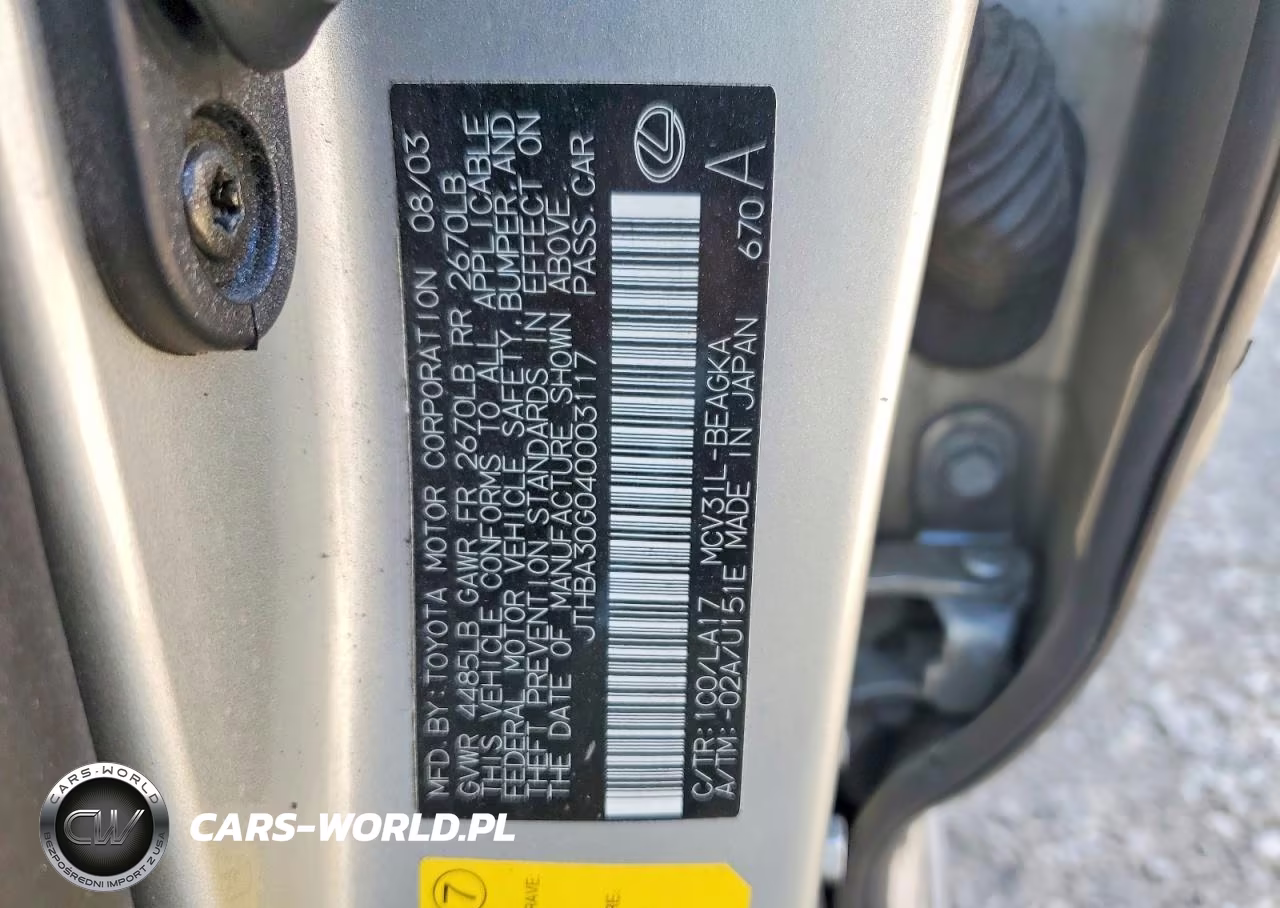 2004 Lexus Es 330 VIN:JTHBA30G040003117 - 12