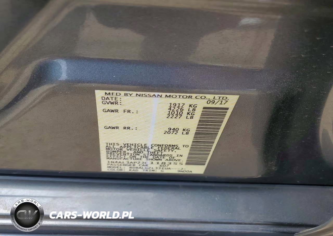 2018 Nissan Altima 2.5 S VIN:1N4AL3AP2JC118355 - 12