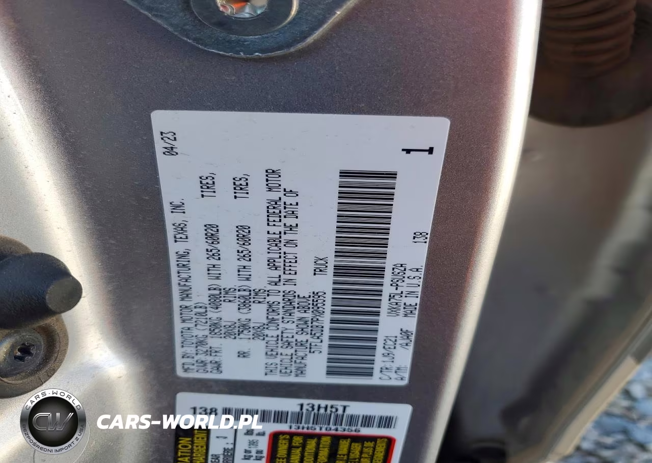 2023 Toyota Tundra Sr5 VIN:5TFLA5DB7PX095595 - 12